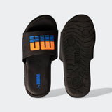 Puma Boys Sporty PU Junior Slides In Black Multi