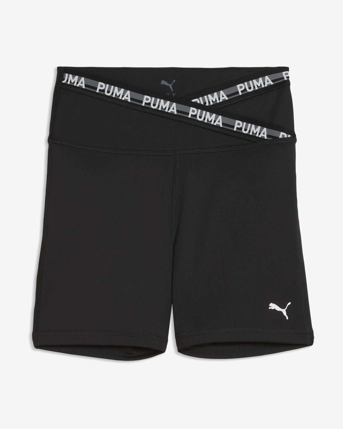 Puma Womens Strong Cross Front Shorts In Black