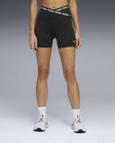 Puma Womens Strong Cross Front Shorts In Black