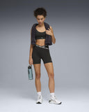 Puma Womens Strong Cross Front Shorts In Black