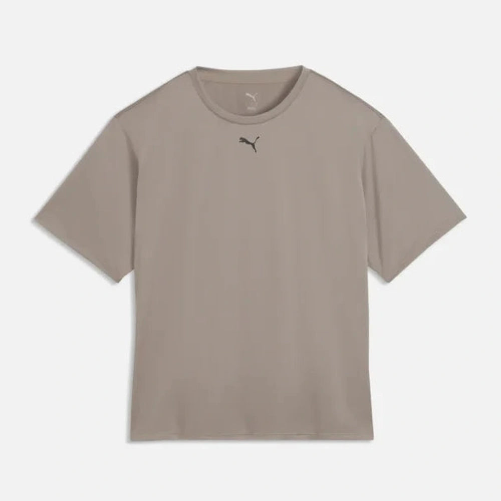 Puma Womens Tad Essential Short Sleeves T-Shirts In Mouse Gray