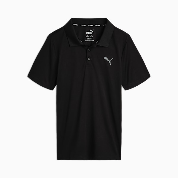 Puma Boys Forever Faster Polo Shirt In Black