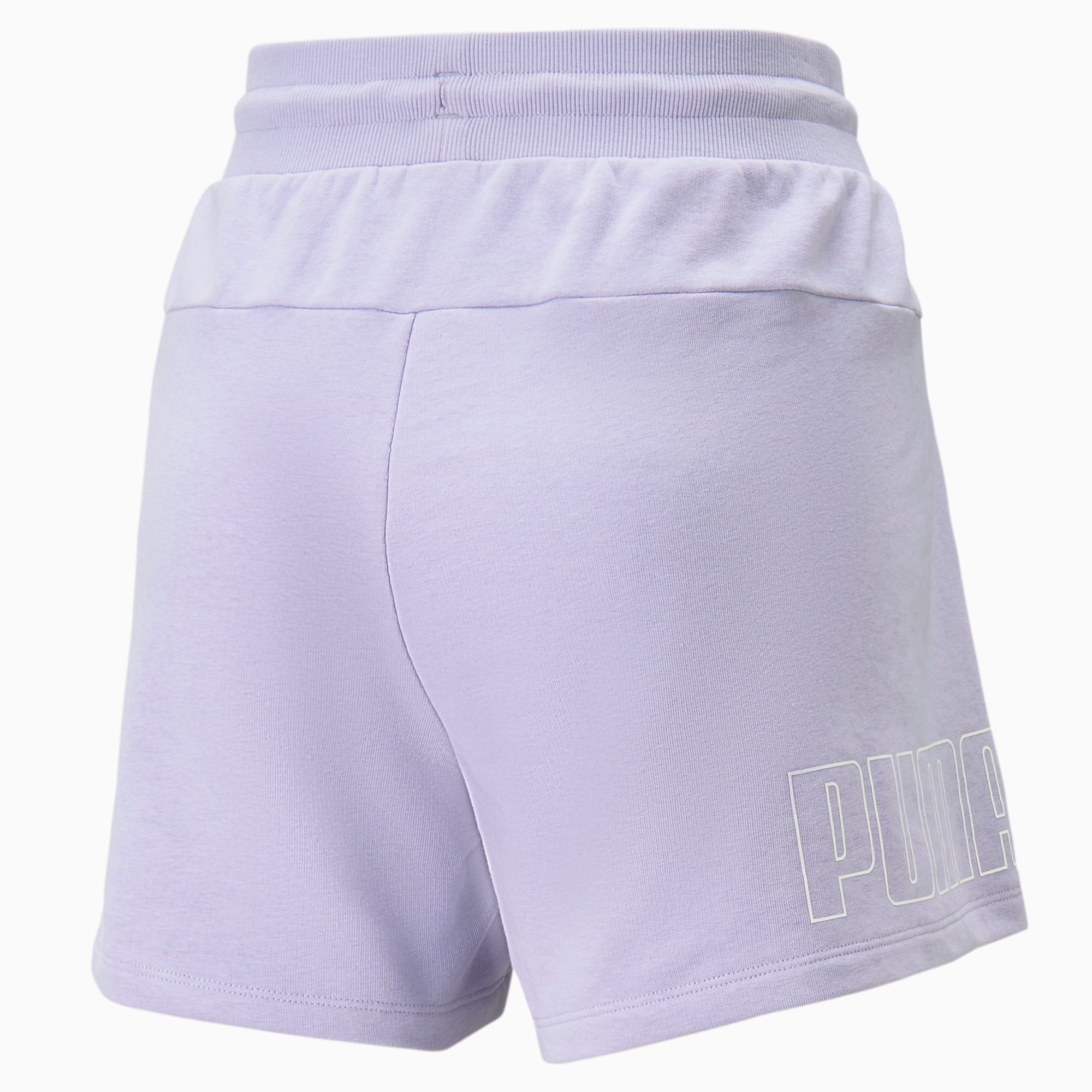Puma Womens Power Colorblock Shorts In Violet