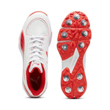 Puma Mens Spike Cricket Shoes In White/Red