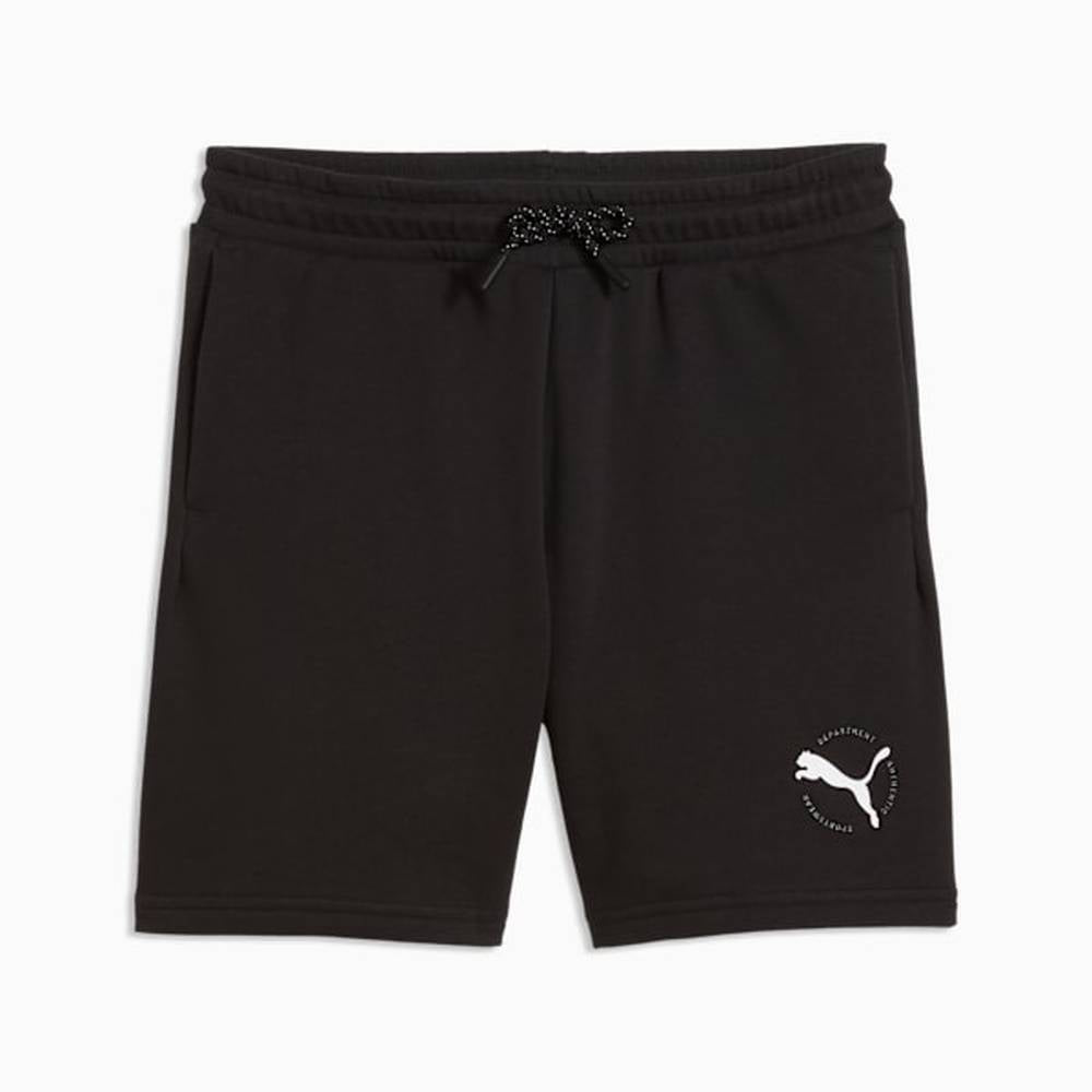 Puma Youth Boys Sport Graphic Knitted Shorts In Puma Black