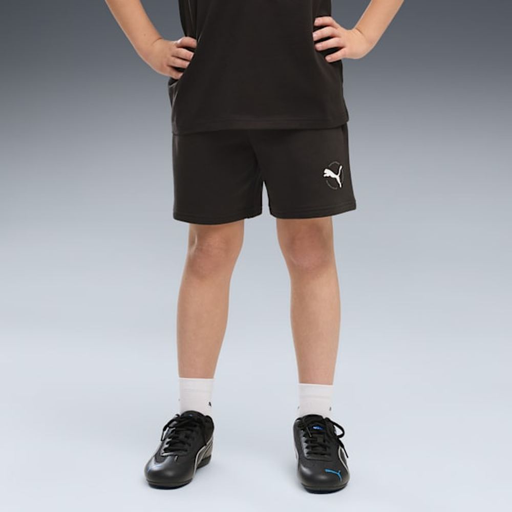 Puma Youth Boys Sport Graphic Knitted Shorts In Puma Black