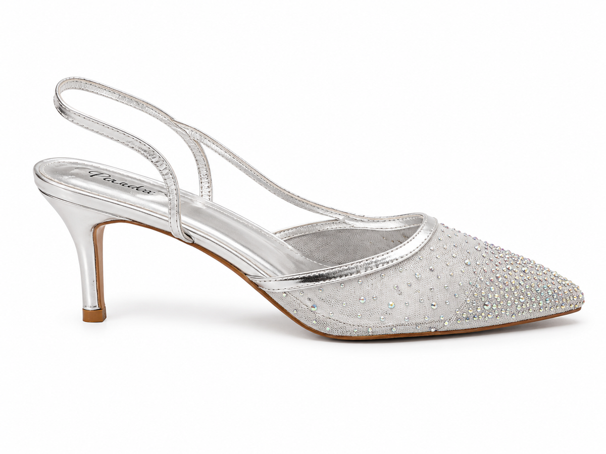Paradox Ladies Evening Heels In Silver