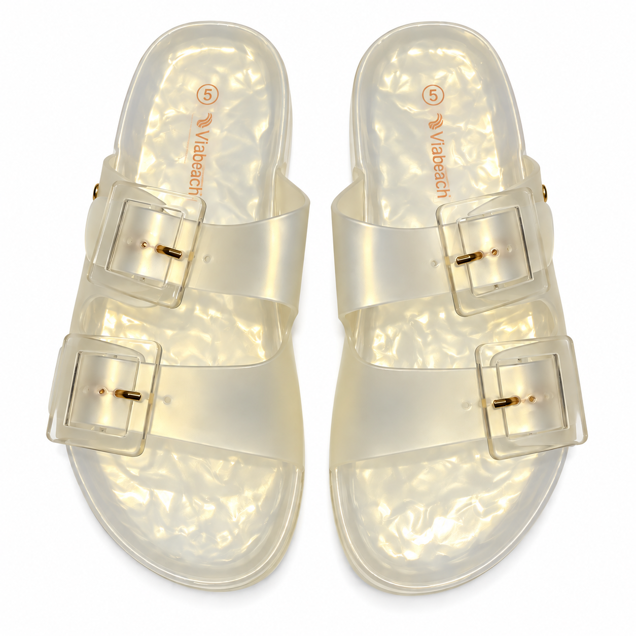 Viabeach Ladies Brazil Cruz 1 Sandals In Ivory