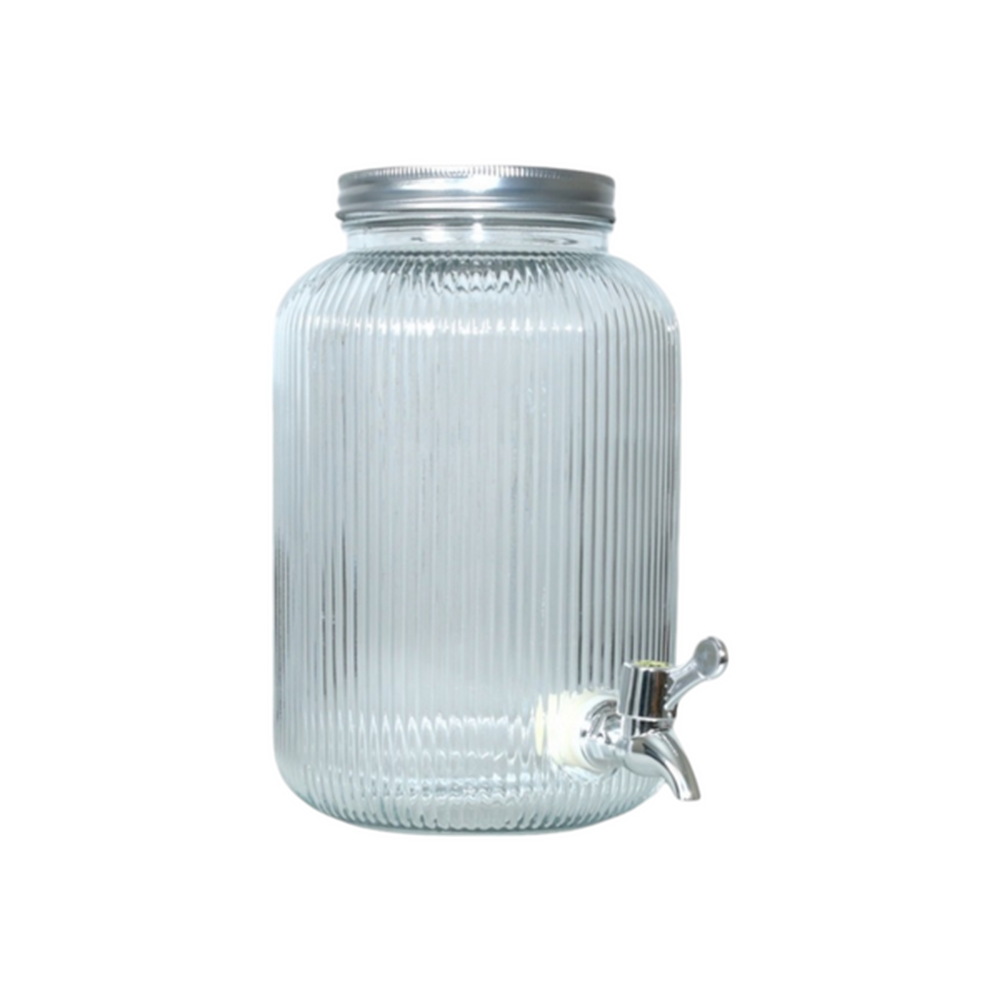 Aqua Glass Beverage Dispencer In Clear