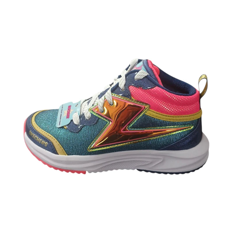Skechers Girls Speed Runner-Fearless Shoes In Navy Multi