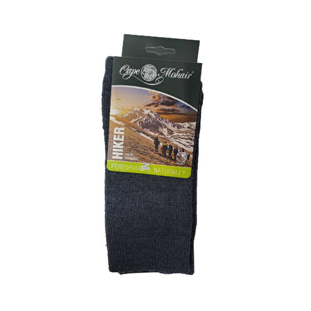 Cape Mohair Mens Termal Hiker Socks In Charcoal