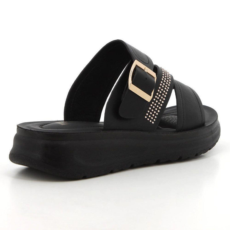 Pierre Cardin Ladies Andaz Black Sandals