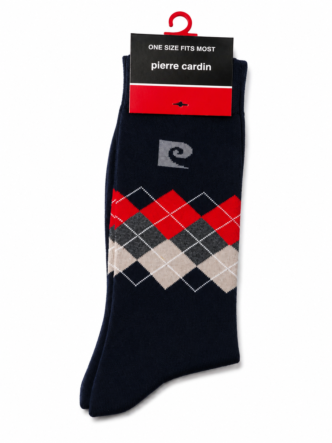 Pierre Cardin Mens Triple Argyle Socks In Navy Multi