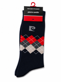Pierre Cardin Mens Triple Argyle Socks In Navy Multi