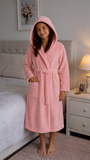 Comet Kids Girls Hooded Gown In Pink