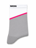 Salomon Mens Pulse Crew Lifestyle Socks In Sharkskin/Pink Glo