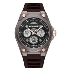 Police Mens Dominion Watch In Brown