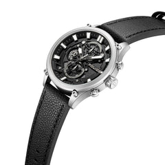 Police Ss Black Leather Strap
