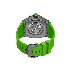 Police Dayton Silver Black Green Silicone