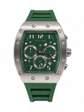 Police Mens Silicone Strap Watch In Green
