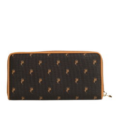 Polo New Iconic Zip Around Brown Purse