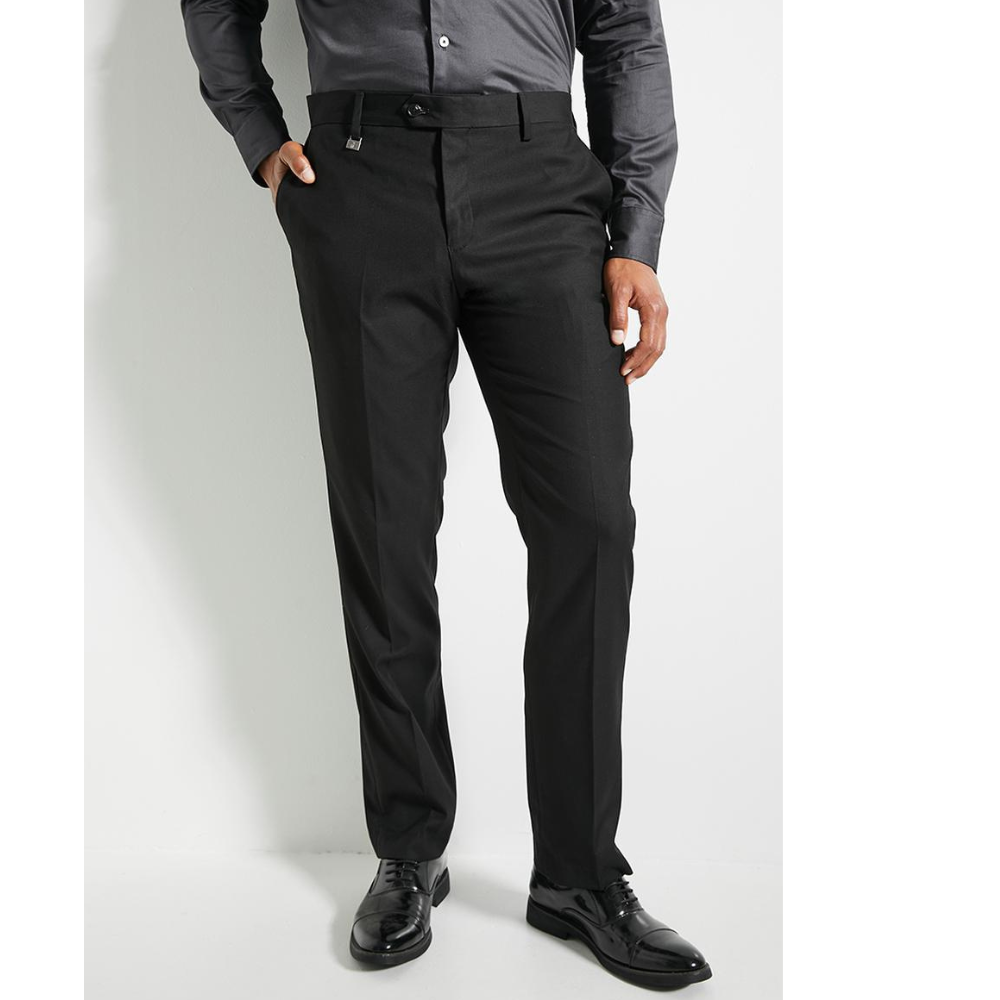 Polo Mens Custom Fit Travel Formal Trouser In Black