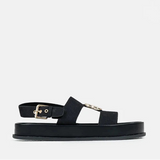Polo Womens Jacquard Moulded Trim Sandal Black
