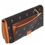 Polo New Iconic Clutch Purse In Brown
