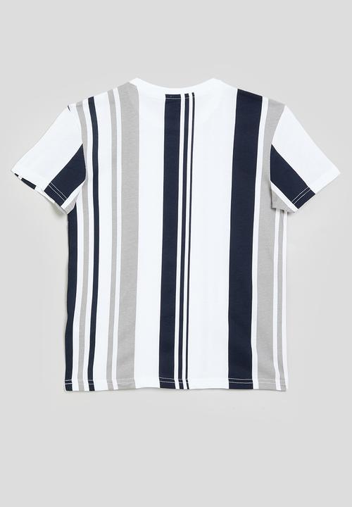 Polo Girls Boys Liam Vertical Striped Short Sleeve T-shirt Multi