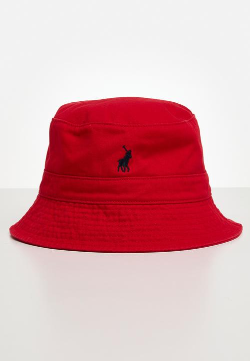Polo Mens Sydney Twill Bucket Hat In Red