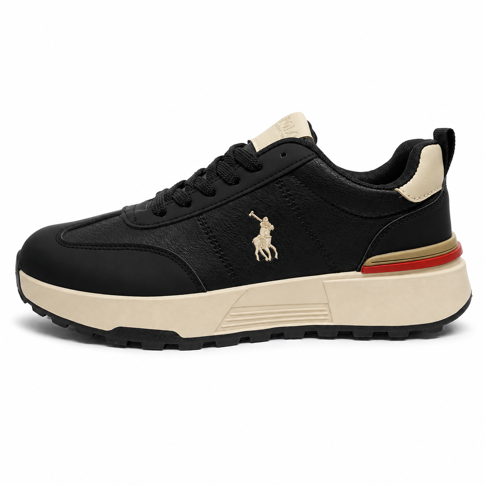 Polo Mens T-Toe Runner Sneakers In Black Multi