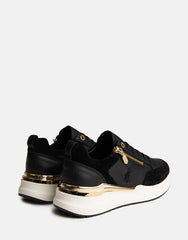 Polo Ladies Zip Sneakers In Black