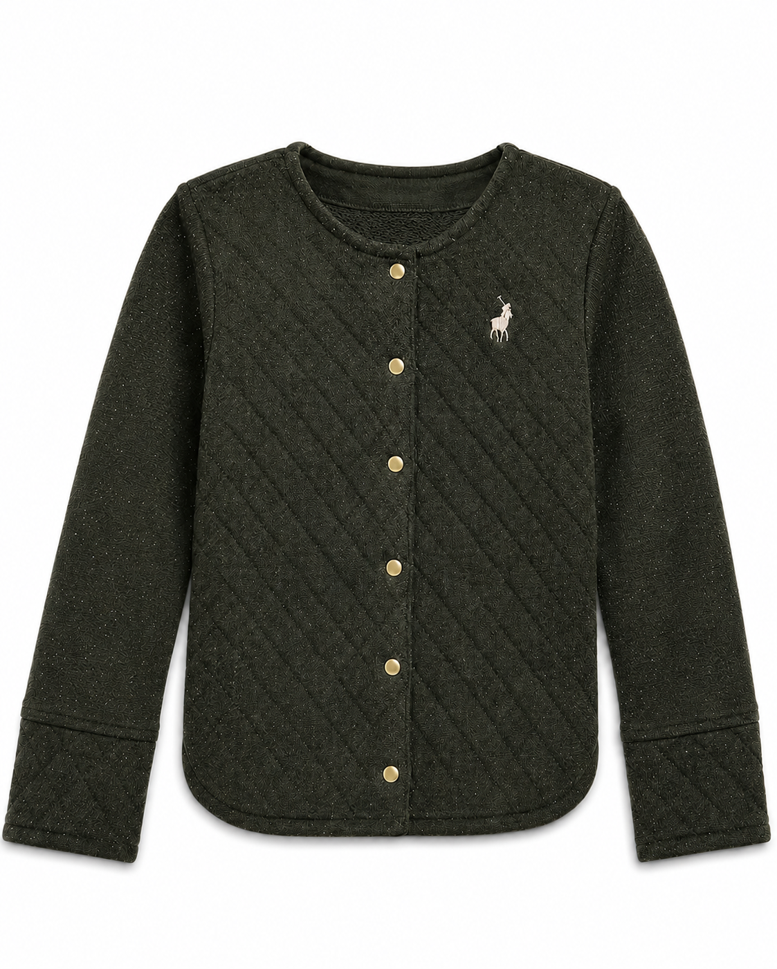 Polo Girls Lilian Quilted Jacket In Olive