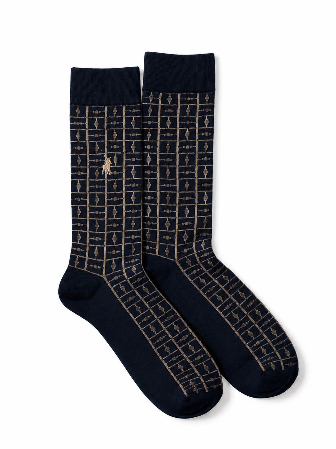 Polo Mens Cotton Anklet Socks In Navy Multi
