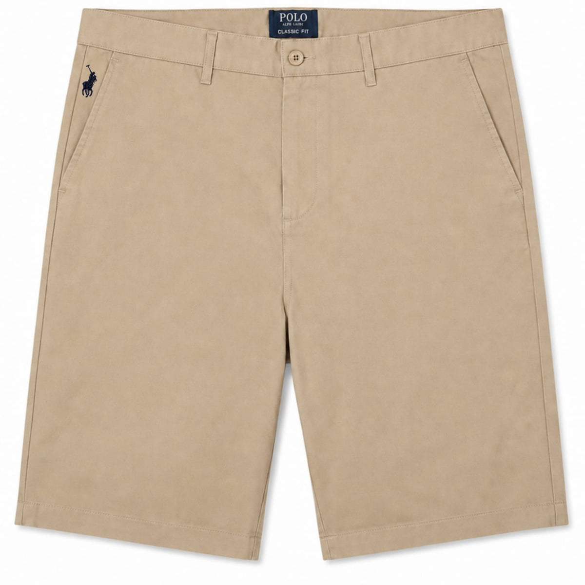 Polo Mens Essential Cotton Chino Short In Stone