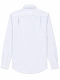 Polo Mens Long Sleeves Plain Linen Blend Shirt In Blue