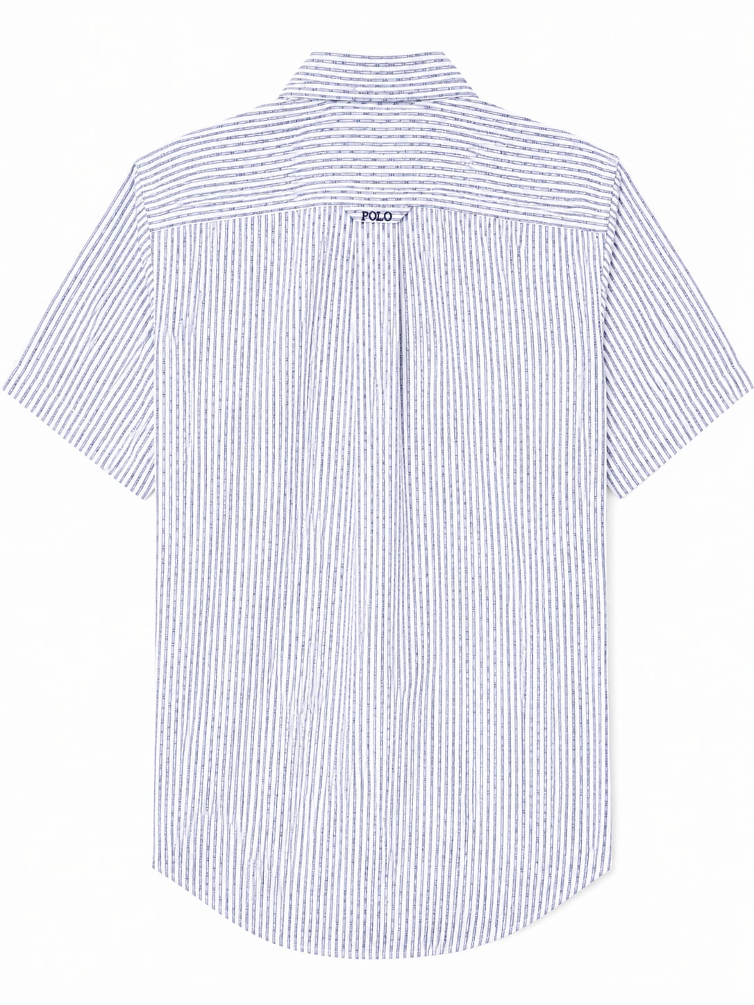 Polo Mens Short Sleeves Stripe Shirt In Blue