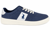 Polo Mens Suede Side Flash Sneakers In Navy