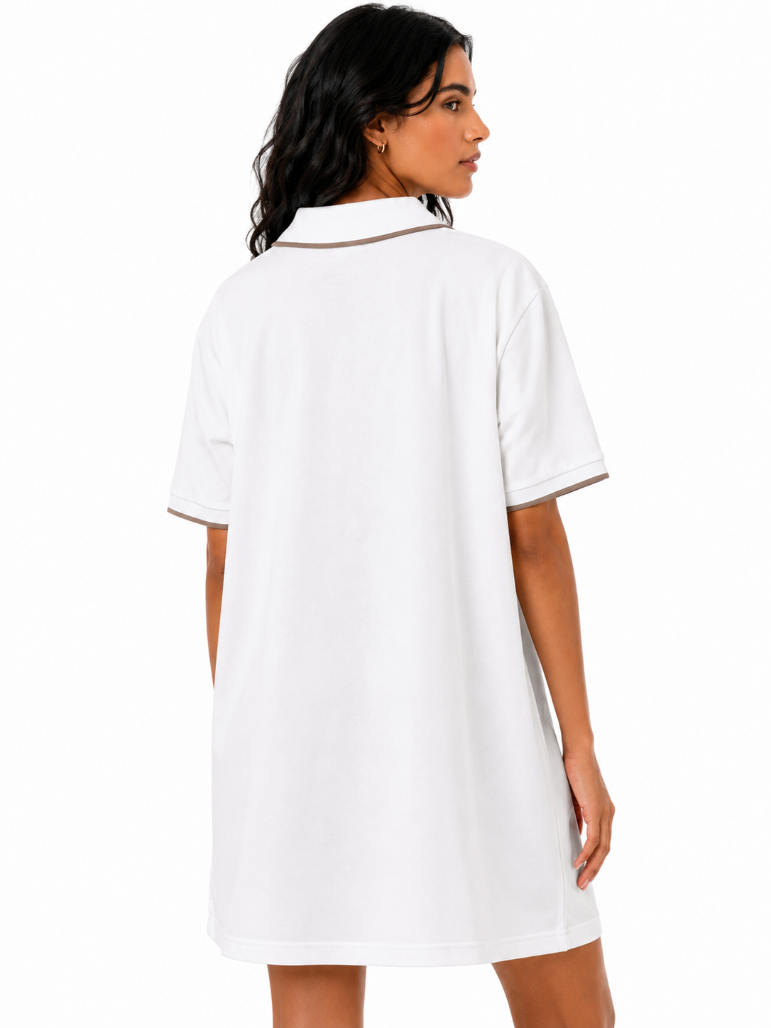 Polo Womens Leah Short Sleeves Golfer Dress In White