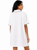 Polo Womens Leah Short Sleeves Golfer Dress In White