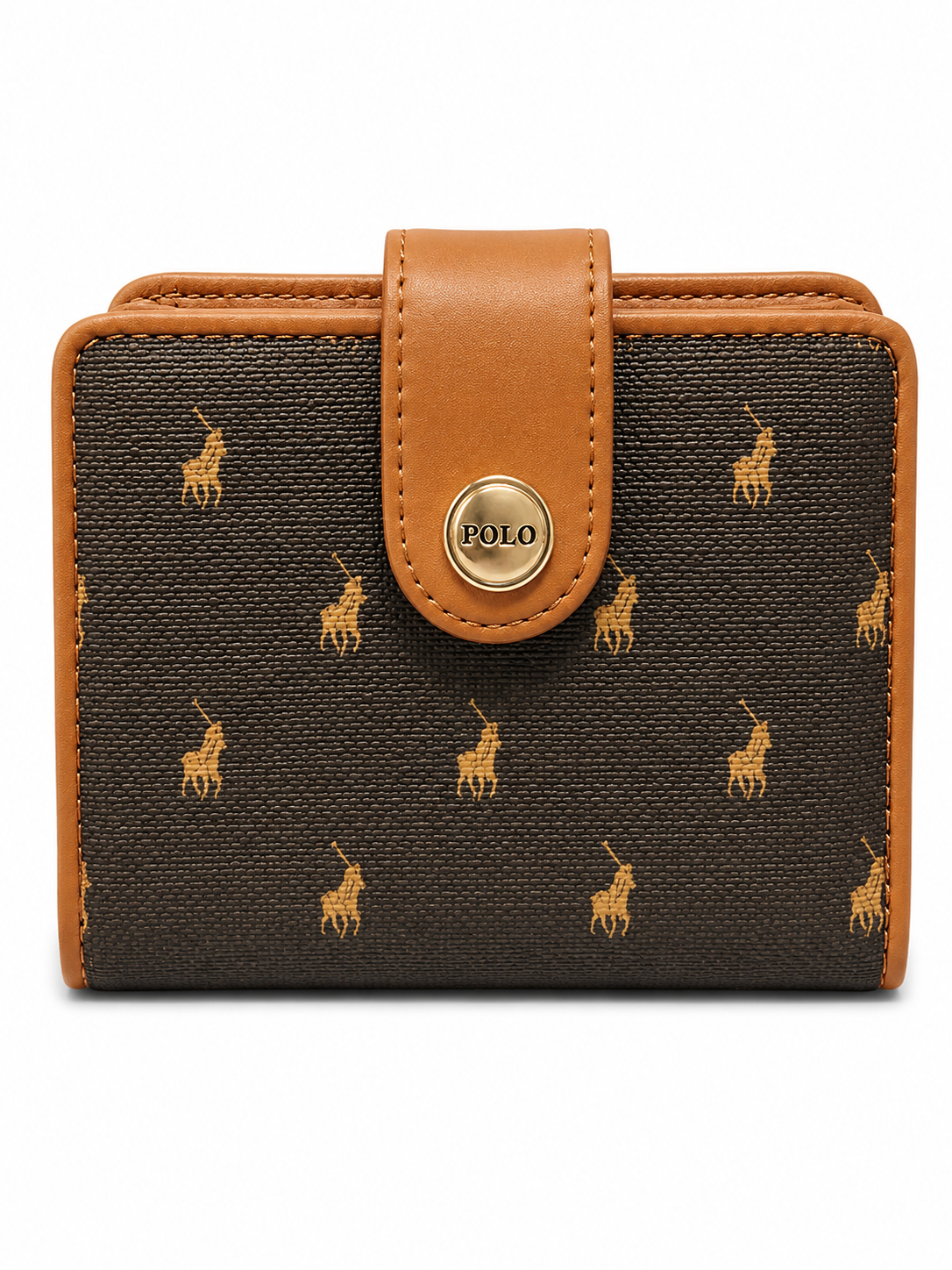 Polo Womens Peninsula Small Tab Purse In Tan/Brown