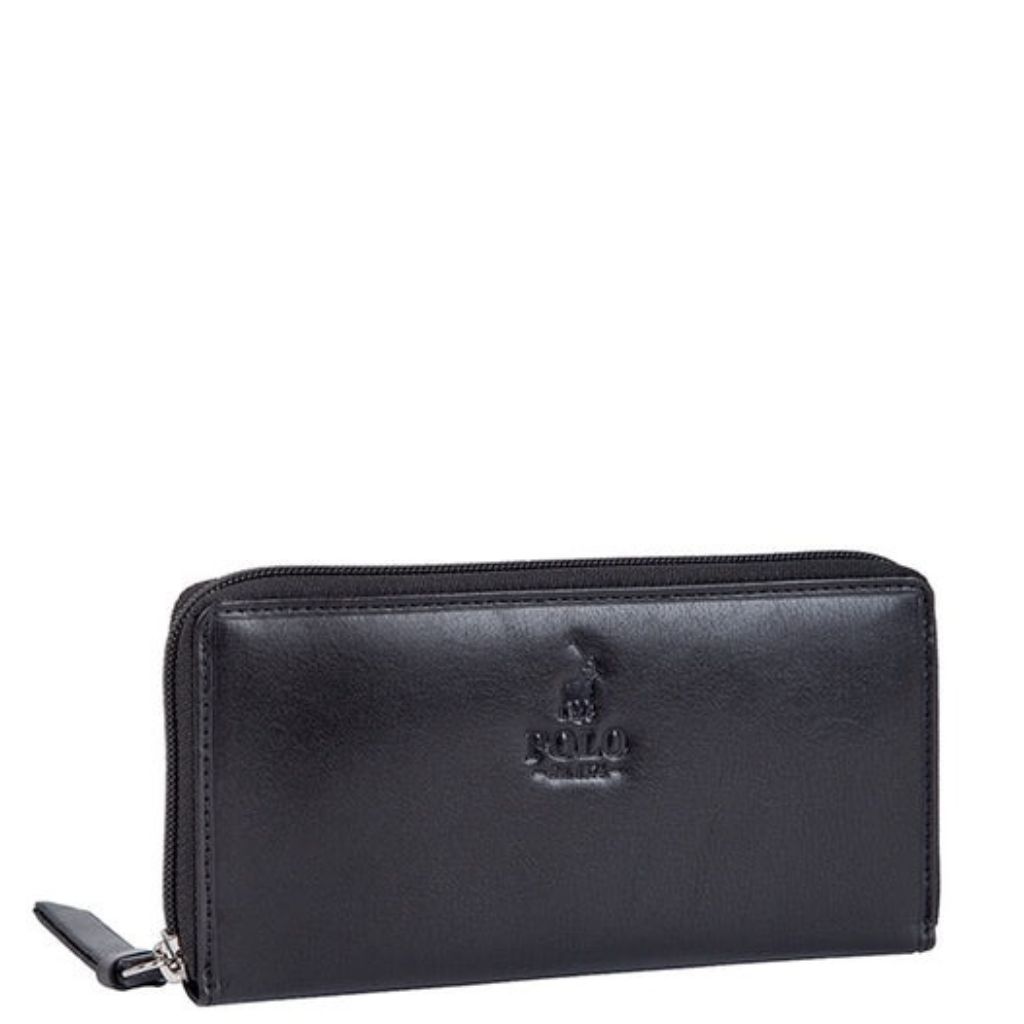 Polo Colorado Zip Around Purse In Black