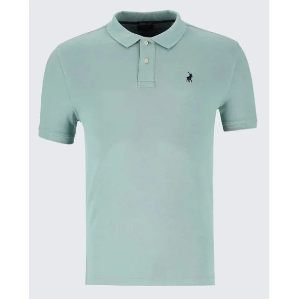 Polo Mens Essential Pique Short Sleeves Golfer In Aqua
