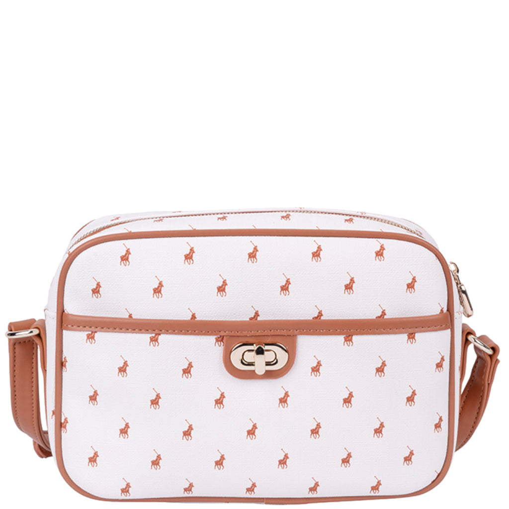 Polo Iconic Camera Bag With Turn Lock In White
