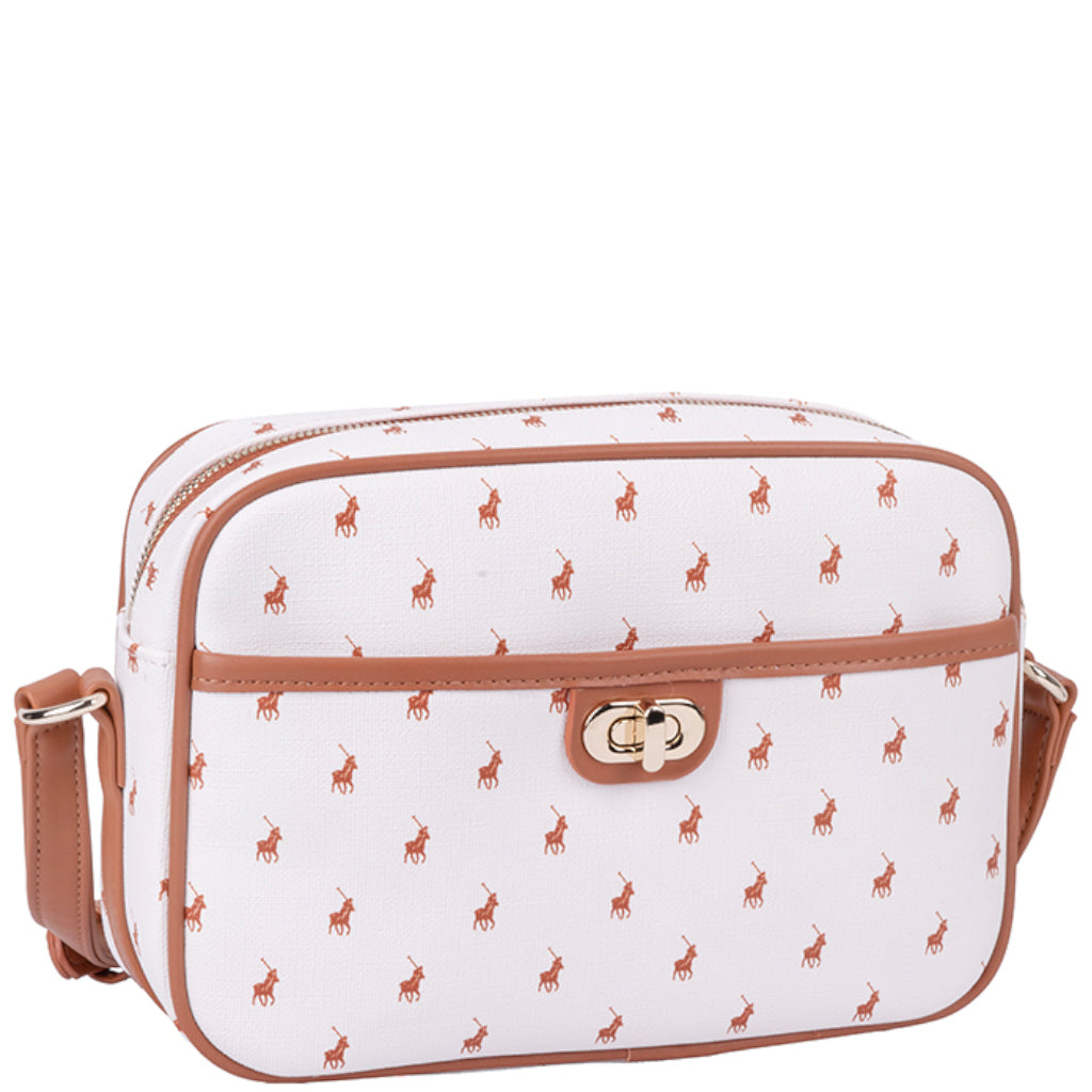 Polo Iconic Camera Bag With Turn Lock In White