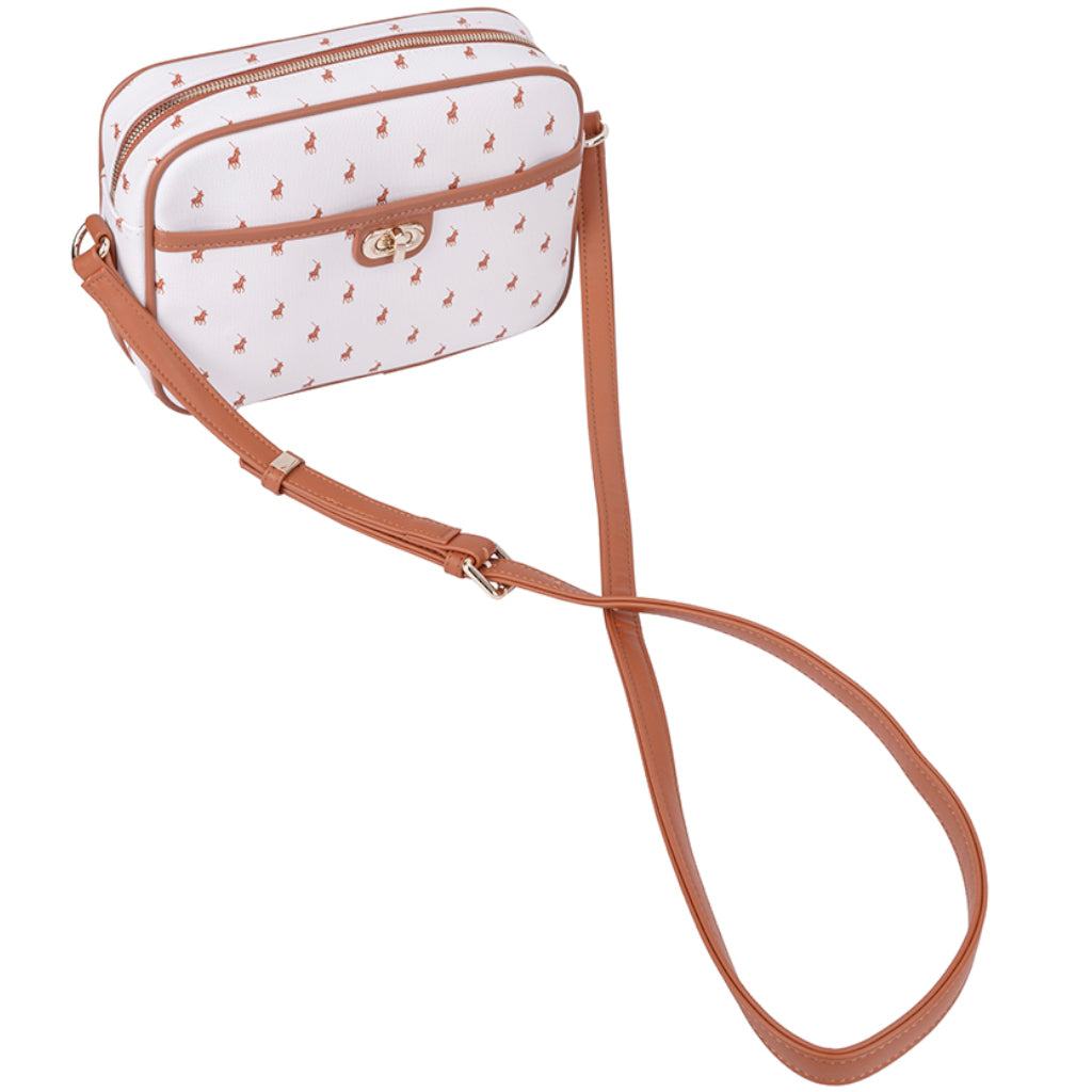 Polo Iconic Camera Bag With Turn Lock In White