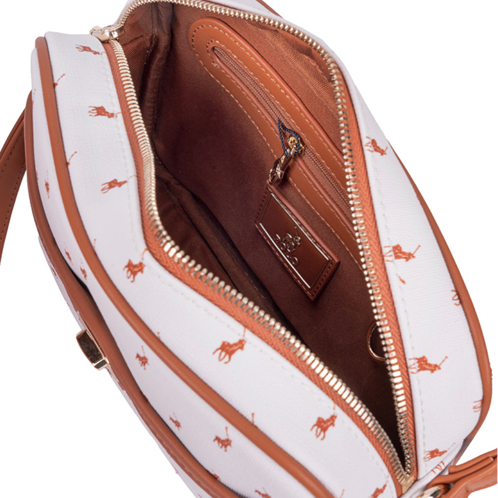 Polo Iconic Camera Bag With Turn Lock In White