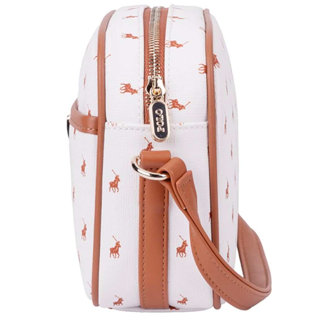 Polo Iconic Camera Bag With Turn Lock In White
