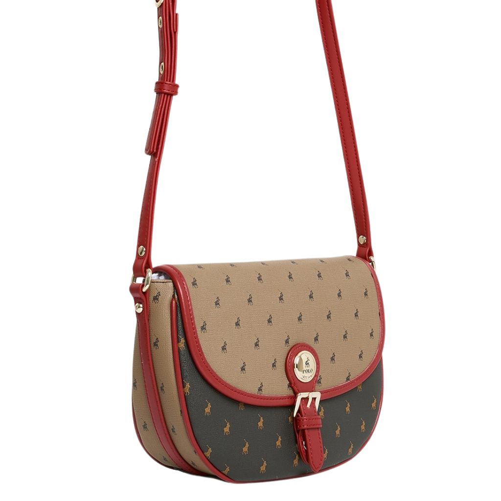 Polo Peninsula Saddle Crossbody Bag Red