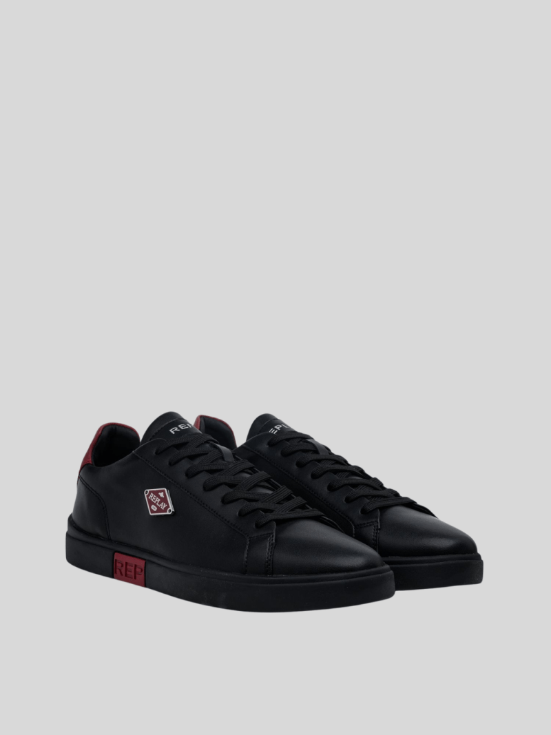 Replay Mens Polys M Rhombus Sa Sneakers In Black